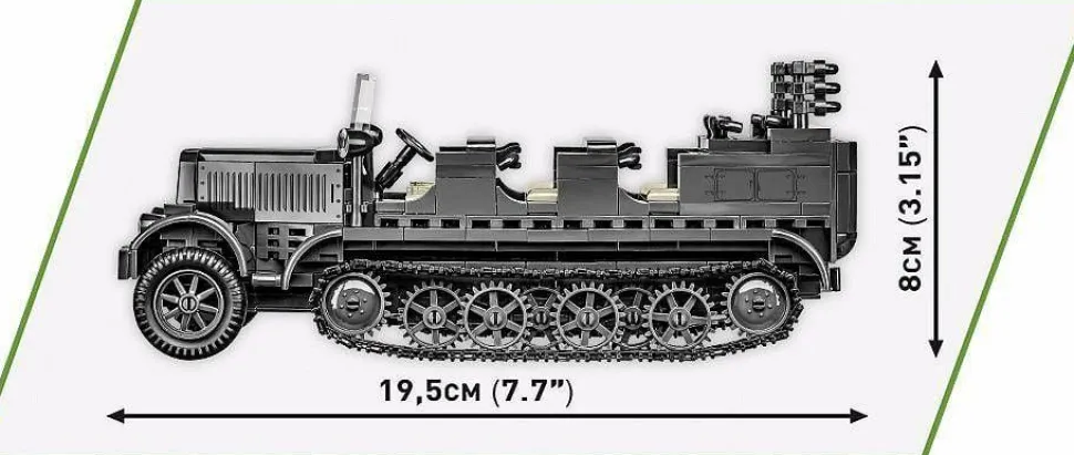Cobi: World War II - Sd.Kfz.7 Half-Track Historical Collection 1/35th Scale Building Block Construction Set (439 Pieces)