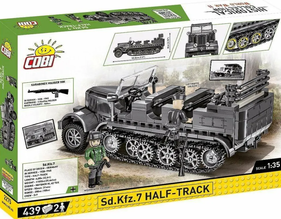 Cobi: World War II - Sd.Kfz.7 Half-Track Historical Collection 1/35th Scale Building Block Construction Set (439 Pieces)