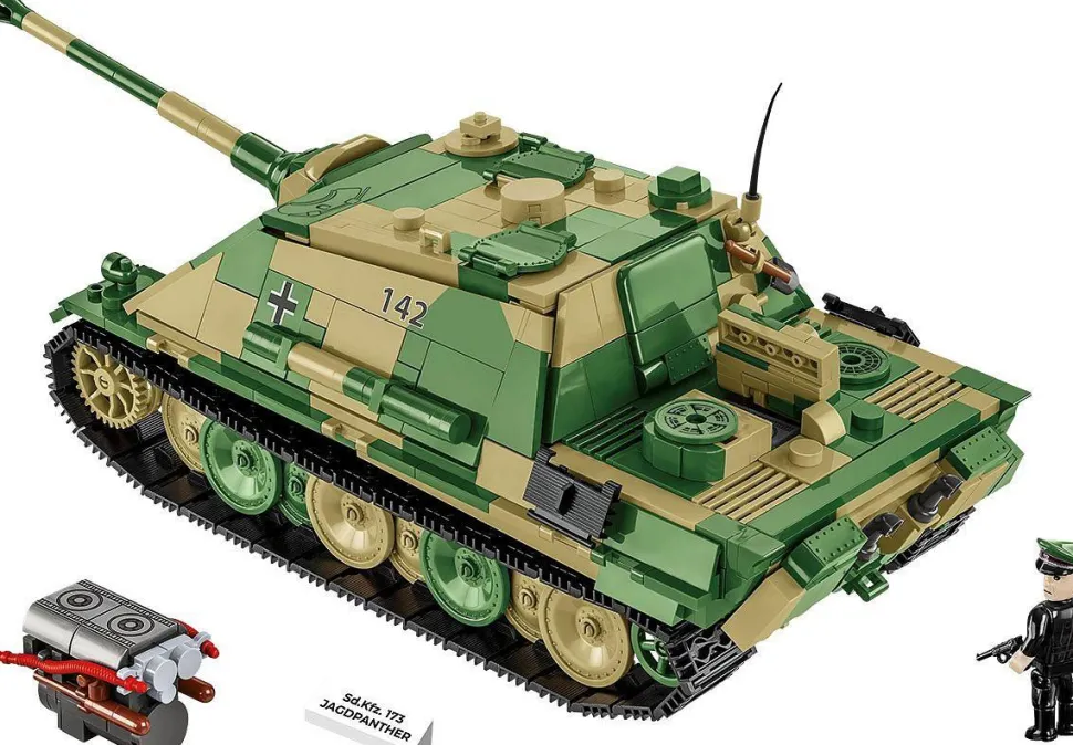 Cobi: World War II - Sd.Kfz. 173 Jagdpanther Tank Historical Collection 1/28th Scale Building Block Construction Set (950 Pieces)