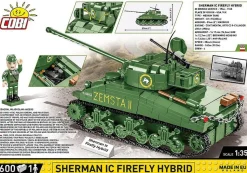 Cobi: World War II - Sherman IC Firefly Hybrid Tank Historical Collection 1/35th Scale Building Block Construction Set (600 Pieces)