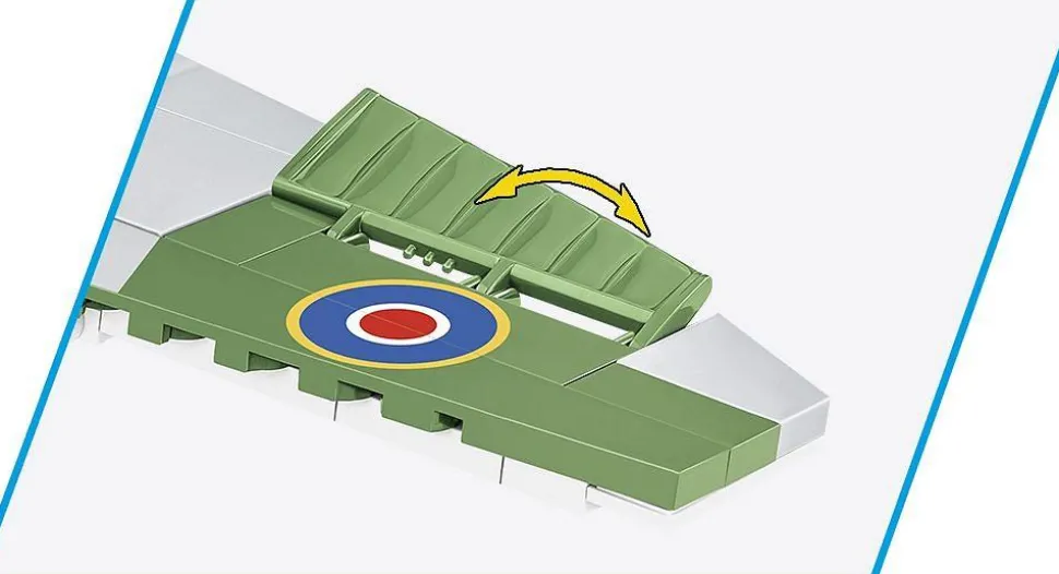 Cobi: World War II - Spitfire Mk. XVI Bubbletop Fighter Plane Historical Collection 1/48th Scale Building Block Construction Set (152 Pieces)