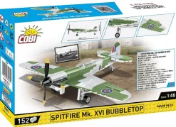 Cobi: World War II - Spitfire Mk. XVI Bubbletop Fighter Plane Historical Collection 1/48th Scale Building Block Construction Set (152 Pieces)