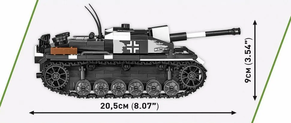 Cobi: World War II - Stug III Ausf. F/8 & Flammpanzer Tank 2-in-1 Historical Collection 1/35th Scale Building Block Construction Set (548 Pieces)