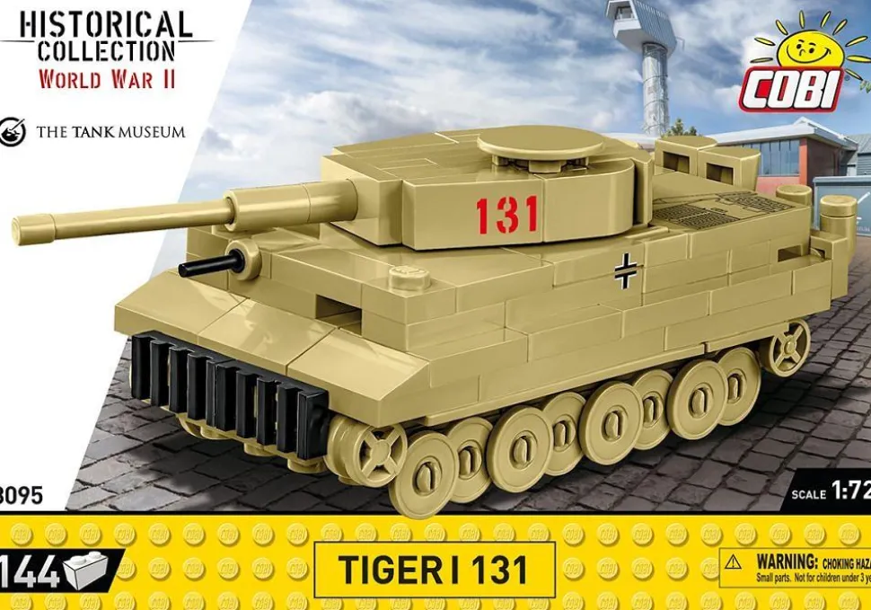 Cobi: World War II - Tiger I 131 Tiger Tank Historical Collection 1/72 Scale Building Block Construction Set (144 Pieces)