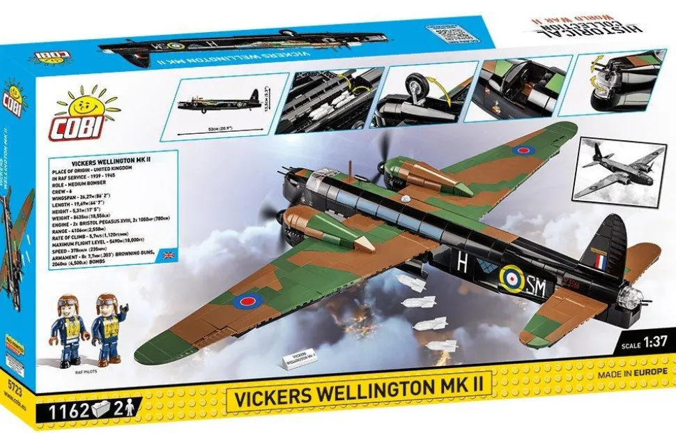 Cobi: World War II - Vickers Wellington Mk2 Construction Set (1162 pieces)