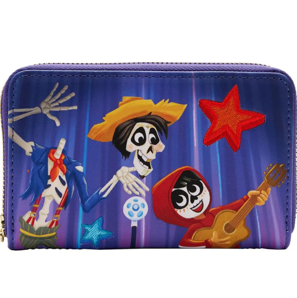 Coco - Miguel & Hector Performance Scene Glow in the Dark 4” Faux Leather Zip-Around Wallet