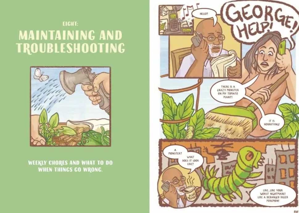 Comic Book Guide to Growing Food by Joseph Tychonievich Paperback Book