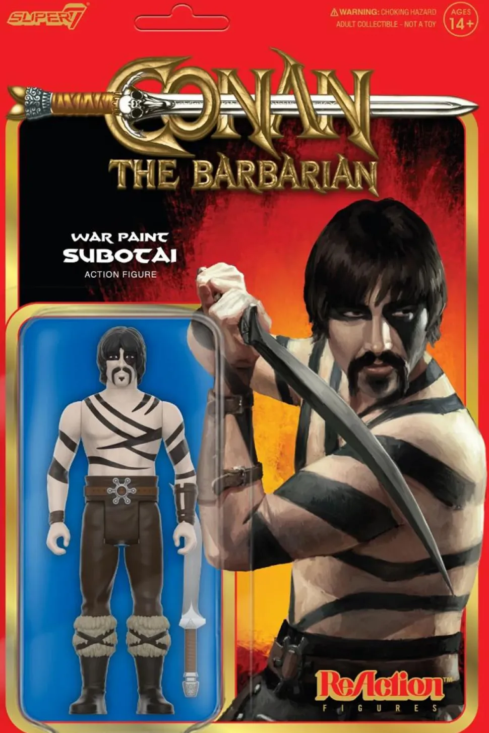 Conan the Barbarian (1982) - Subotai (War Paint) ReAction 3.75" Action Figure (Wave 2)