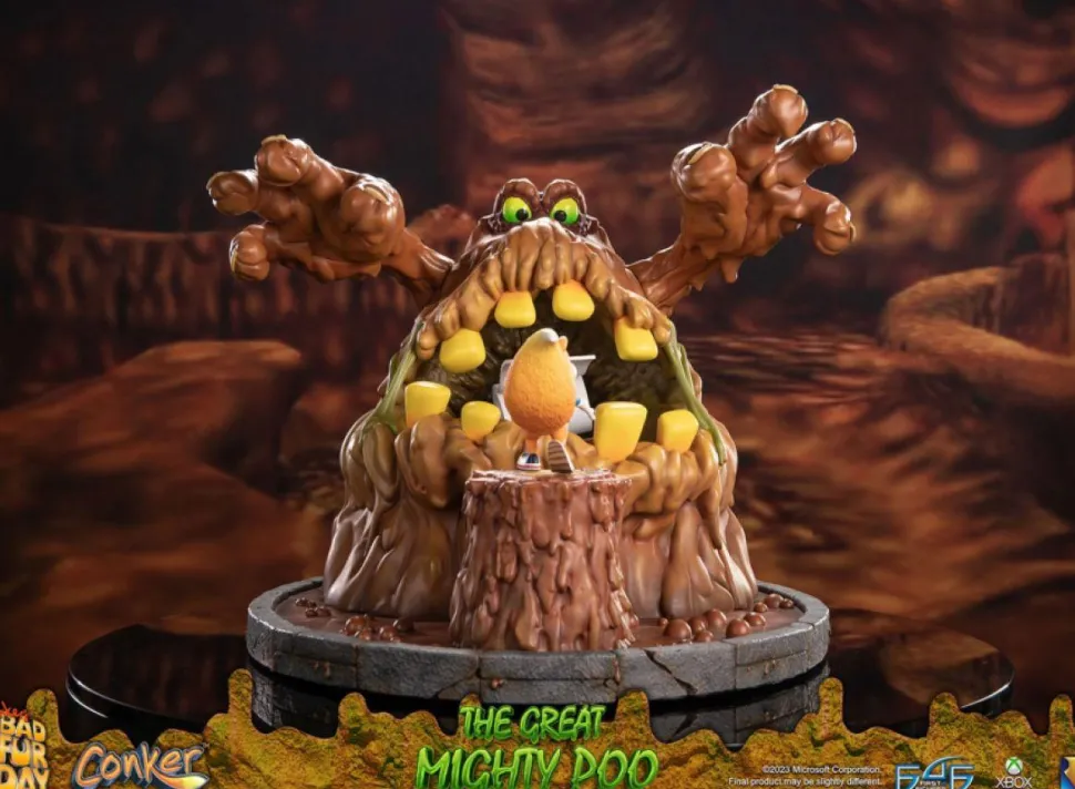 Conker's Bad Fur Day - The Great Mighty Poo with Conker 14" Statue