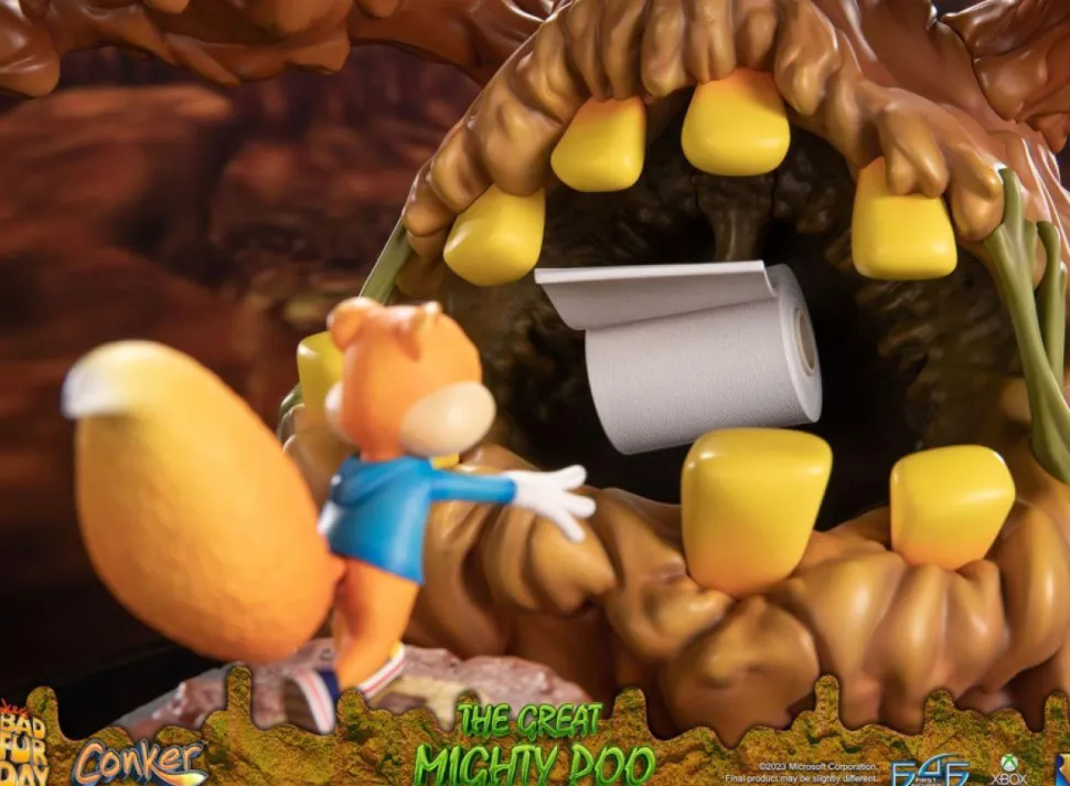 Conker's Bad Fur Day - The Great Mighty Poo with Conker 14" Statue
