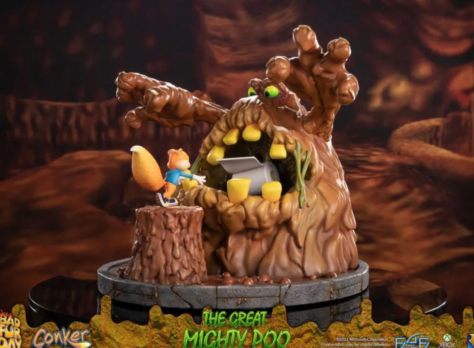 Conker's Bad Fur Day - The Great Mighty Poo with Conker 14" Statue