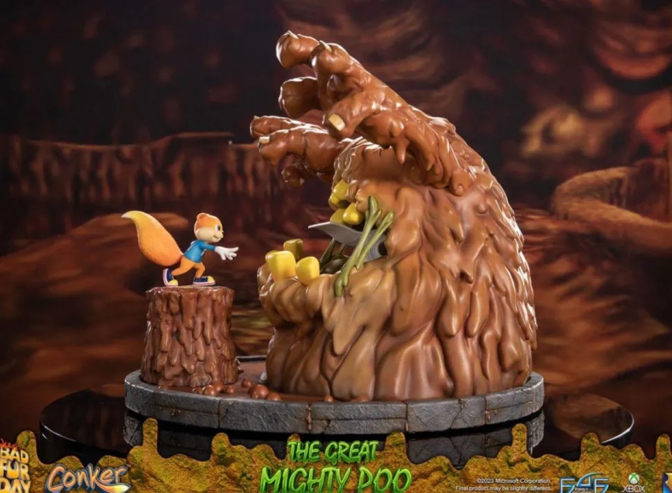 Conker's Bad Fur Day - The Great Mighty Poo with Conker 14" Statue