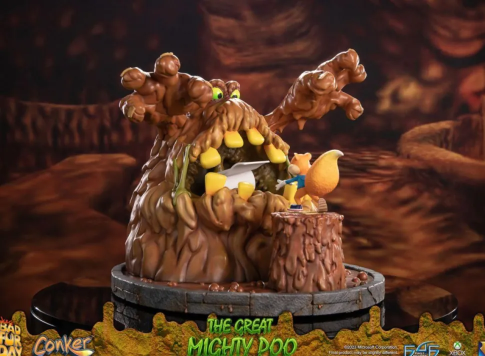 Conker's Bad Fur Day - The Great Mighty Poo with Conker 14" Statue