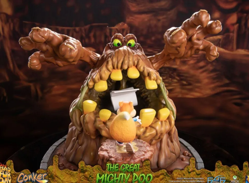 Conker's Bad Fur Day - The Great Mighty Poo with Conker 14" Statue