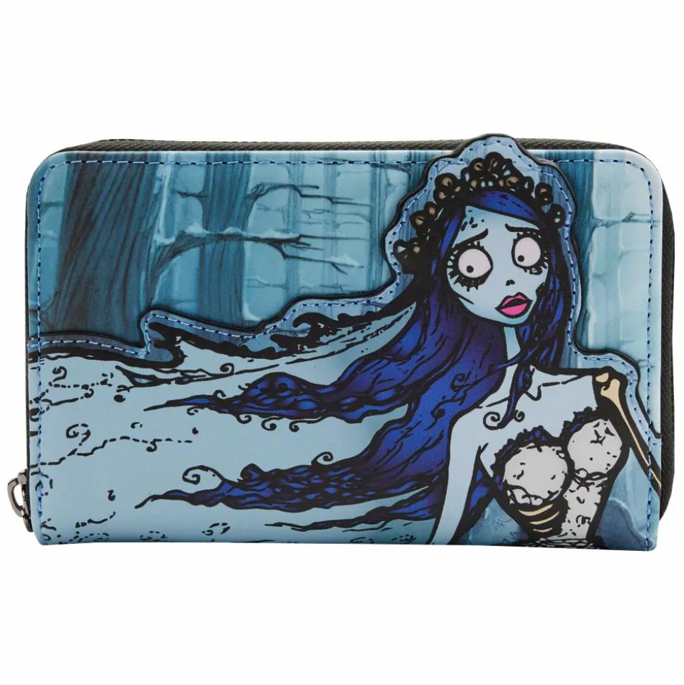 Corpse Bride - Emily Forest 4” Faux Leather Zip-Around Wallet