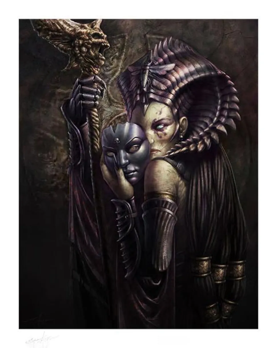 Court of the Dead - Cleopsis: Unmasked Premium Art Print by Steve Argyle