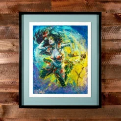 Court of the Dead - Gallevarbe: Eviscerator Art Print by Olivia De Berardinis (Framed Black on Teal)