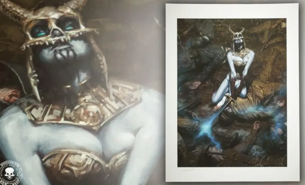 Court of the Dead - Kier: Call of the Forsaken Valkyrie Premium Art Print by David Palumbo