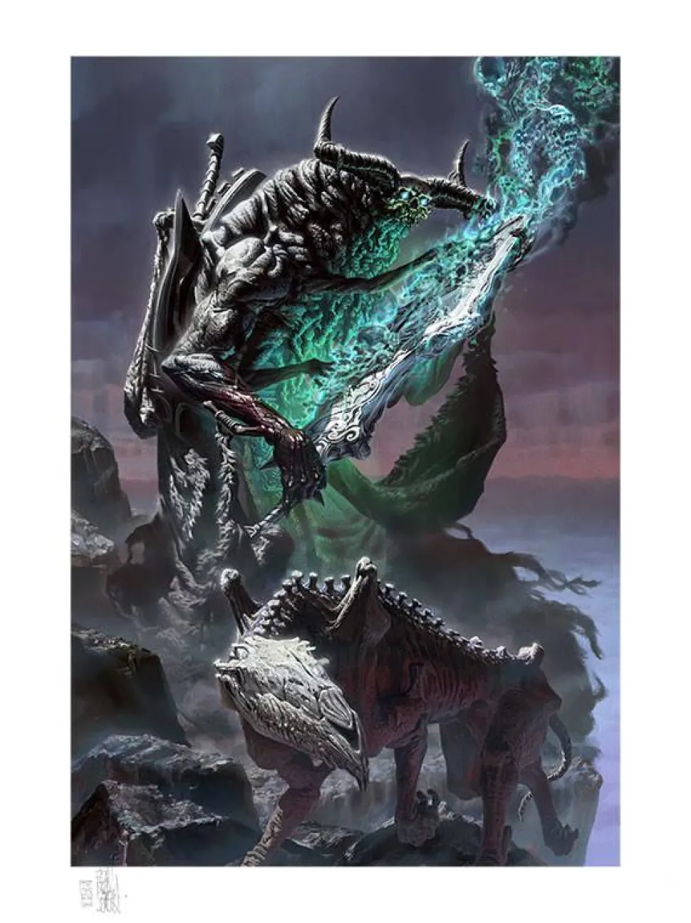 Court of the Dead - Oglavaeil: The Executioner Premium Art Print by Fabian Monk Schlaga