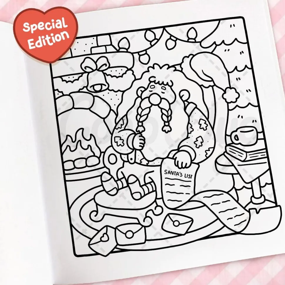 Cozy Christmas: Cute & Comfy Colouring Book by Coco Wyo Paperback Book