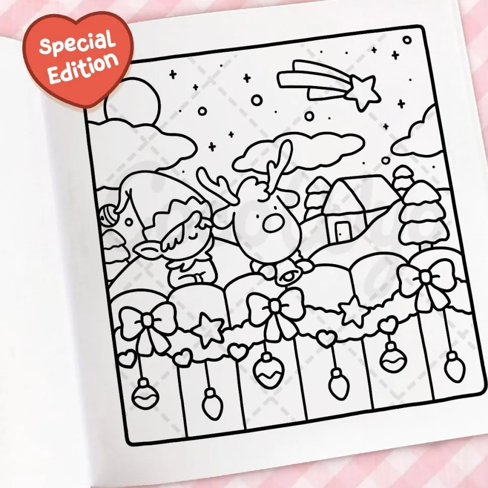 Cozy Christmas: Cute & Comfy Colouring Book by Coco Wyo Paperback Book