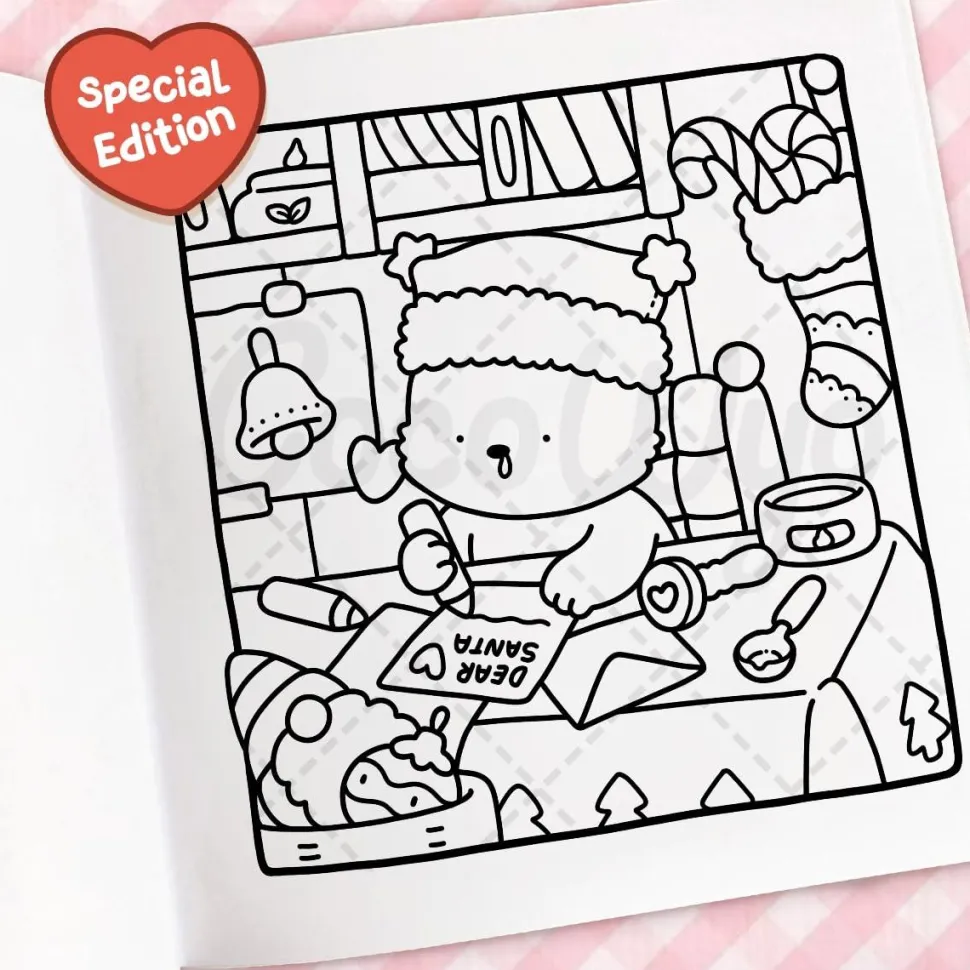 Cozy Christmas: Cute & Comfy Colouring Book by Coco Wyo Paperback Book