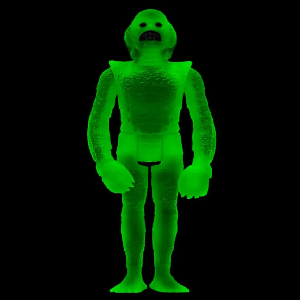 Creature from the Black Lagoon (1954) - The Creature World Famous Super Monsters Wide Sculpt Glow-in-the-Dark ReAction 3.75” Action Figure in Box Packaging
