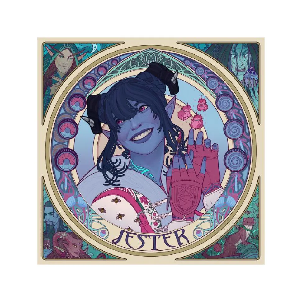 Critical Role - Mighty Nein Portrait Series: Jester Fine Art Print by Sam Hogg