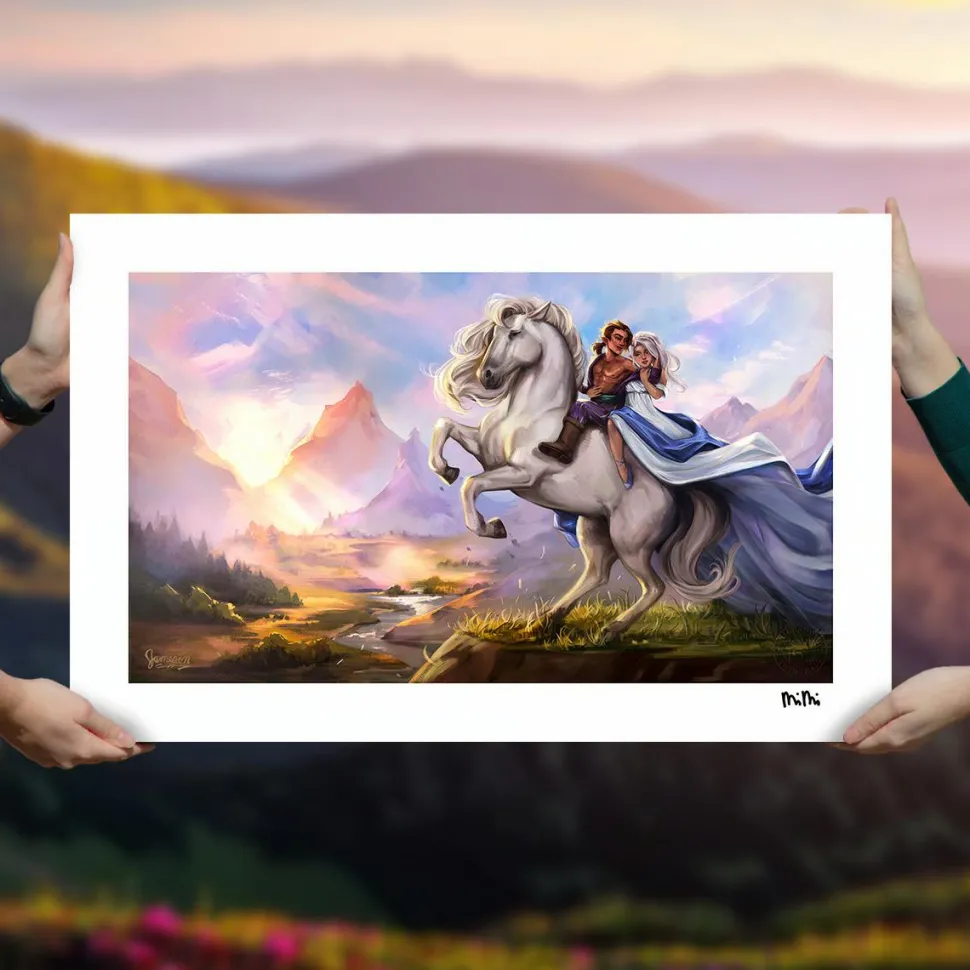 Critical Role - Scanlan Shorthalt & Pike Trickfoot: A Humble Portrait Fine Art Print by Mimimaru