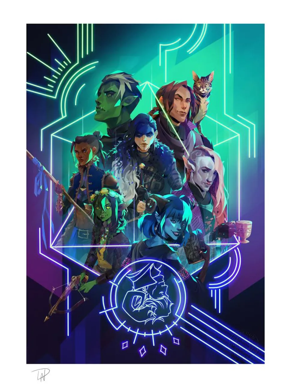 Critical Role - The Mighty Nein: Nat 20! Fine Art Print by Natalie Dombois