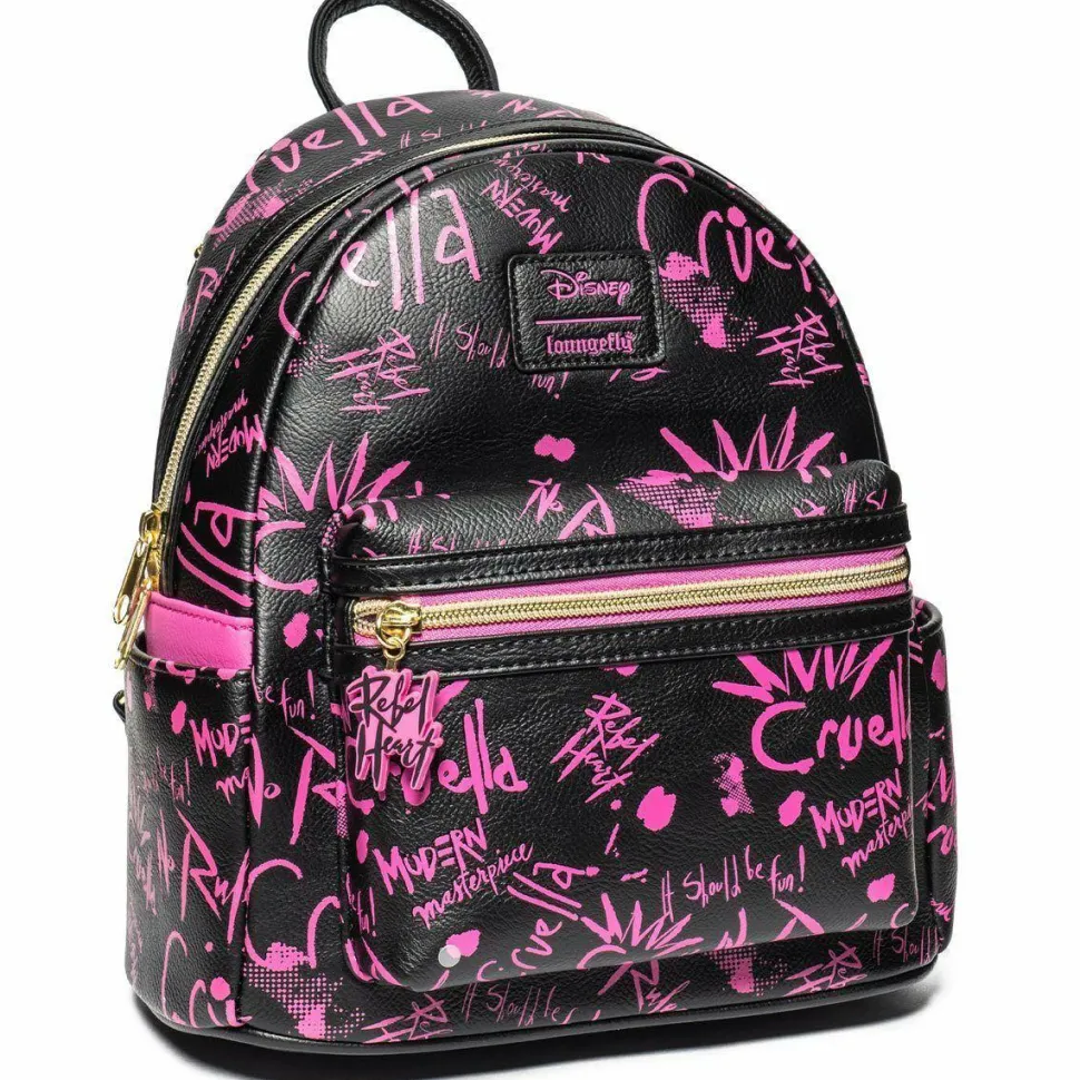 Cruella - Graffiti 10” Faux Leather Mini Backpack