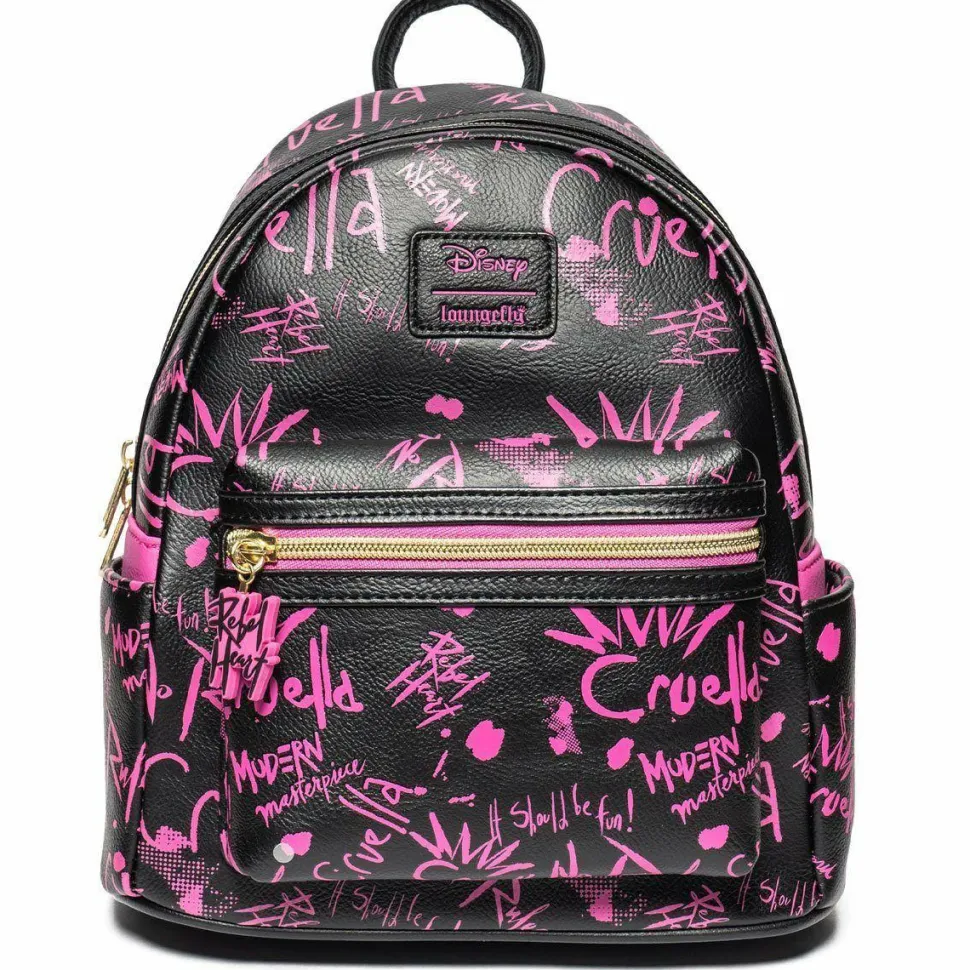 Cruella - Graffiti 10” Faux Leather Mini Backpack