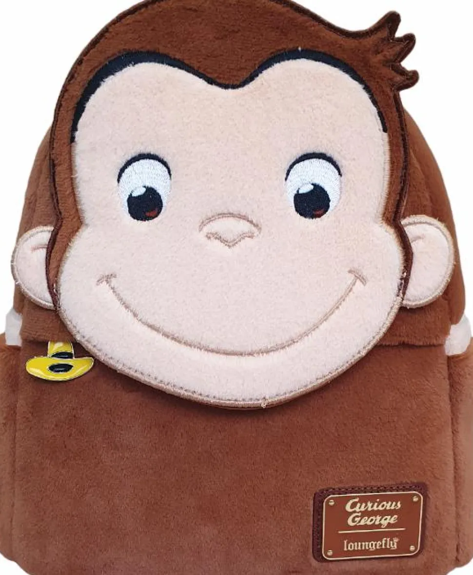 Curious George - George Plush Cosplay 10” Faux Leather Mini Backpack