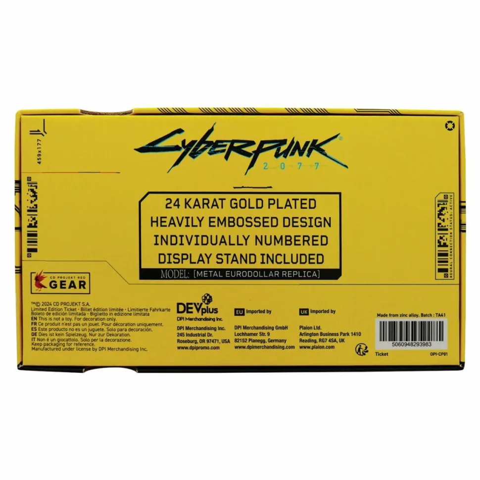 Cyberpunk 2077 - 100 Eurodollars Limited Edition 24K Gold Plated Metal Replica