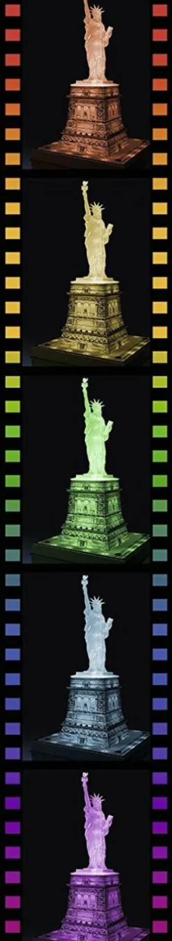 3D Puzzle - Statue of Liberty at Night 16” 3D Jigsaw Puzzle (108 Pieces)