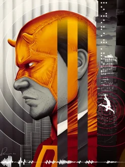 Daredevil - The Man Without Fear Yellow Variant Fine Art Print by Doaly