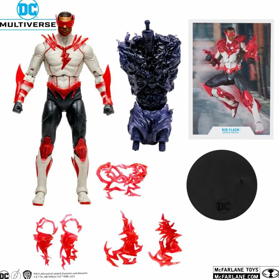 Dark Nights: Death Metal Speed Metal - Kid Flash DC Multiverse 7” Scale Action Figure (The Darkest Knight Build-A-Figure)