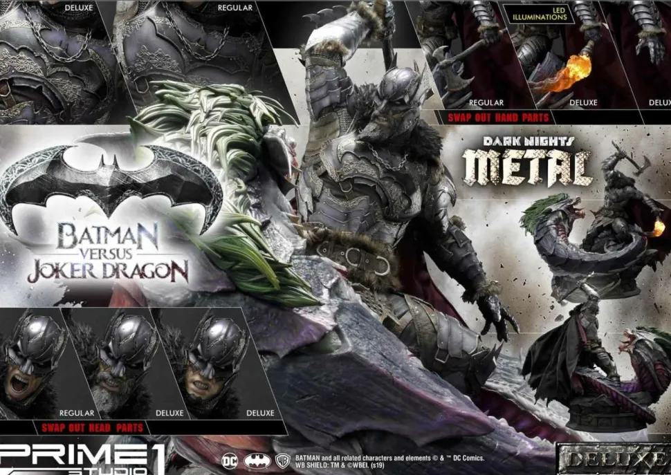Dark Nights: Metal - Batman Versus Joker Dragon Deluxe 1/3 Scale Statue