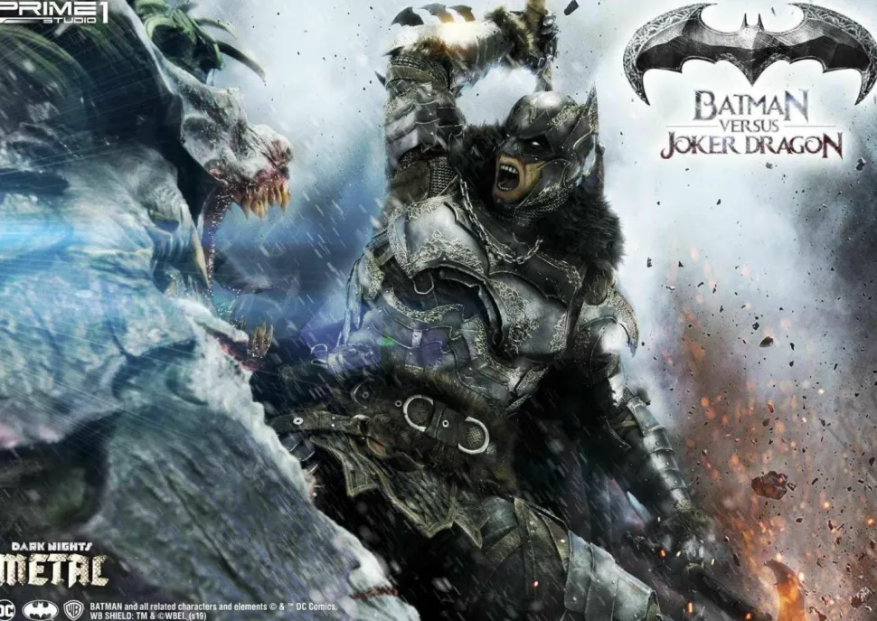 Dark Nights: Metal - Batman Versus Joker Dragon 1/3 Scale Statue