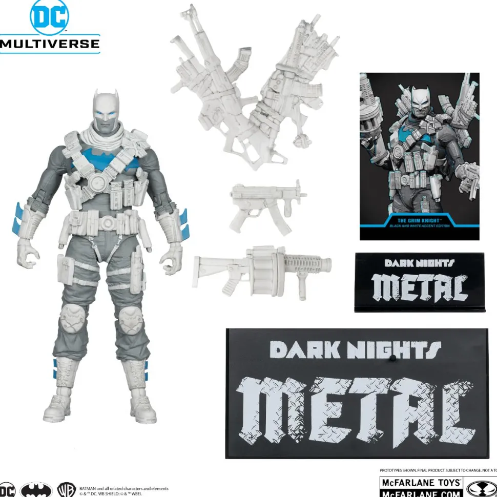 Dark Nights: Metal - The Grim Knight Black & White Accent Edition DC Multiverse Gold Label 7" Scale Action Figure