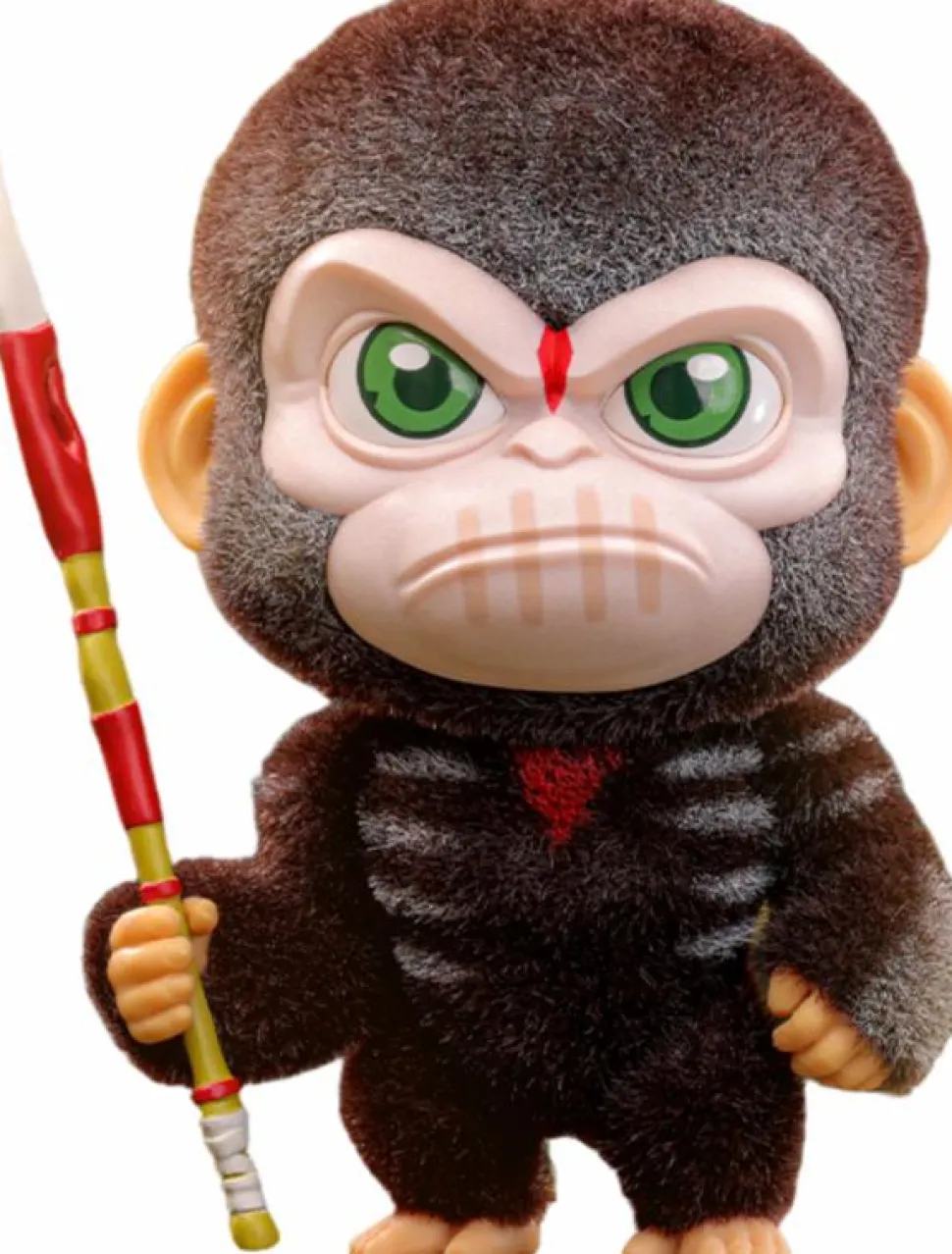 Dawn of the Planet of the Apes (2014) - Caesar (War Paint Version) Velvet Hair Cosbaby (S) Hot Toys Figure