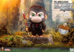 Dawn of the Planet of the Apes (2014) - Caesar (War Paint Version) Velvet Hair Cosbaby (S) Hot Toys Figure