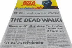 Day of the Dead (1985) - "The Dead Walk!" Newspaper 1:1 Scale Life-Scale Prop Replica