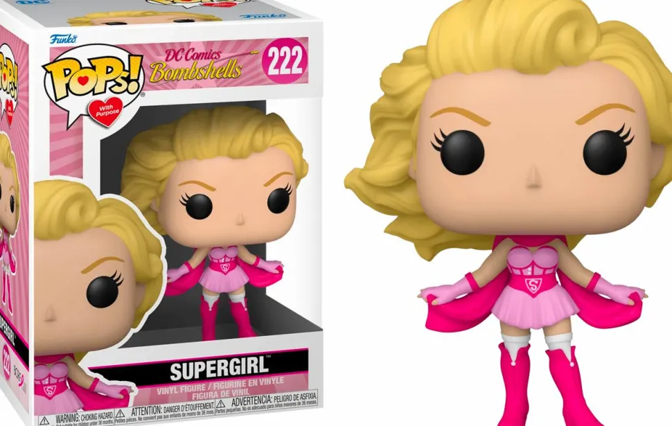DC Bombshells - Supergirl Breast Cancer Awareness Pop! Vinyl Figure (Pops! with Purpose)
