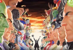 DC Comics - Absolute Justice: Battle Fine Art Print by Alex Ross