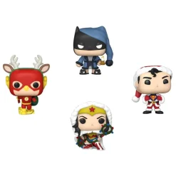 DC Super Heroes - Christmas Tree Holiday Box Pocket Pop! Vinyl 4-Pack