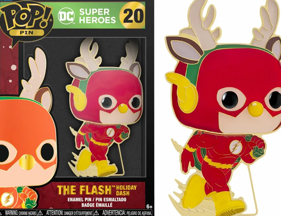 DC Super Heroes - The Flash Holiday Dash 4” Pop! Enamel Pin