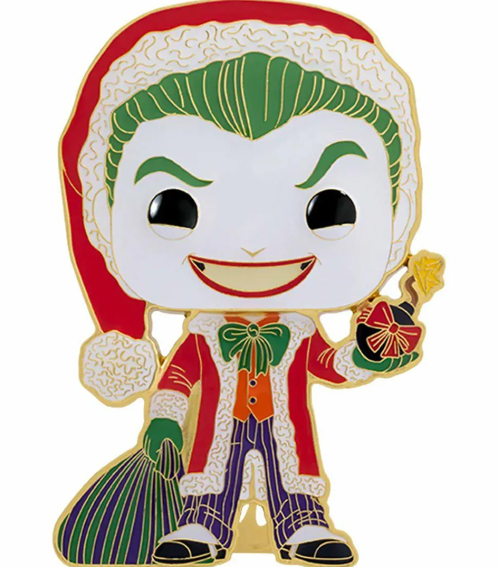 DC Super Heroes - The Joker as Santa Holiday 4” Pop! Enamel Pin