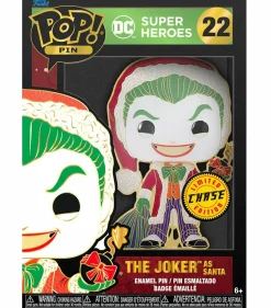 DC Super Heroes - The Joker as Santa Holiday 4” Pop! Enamel Pin