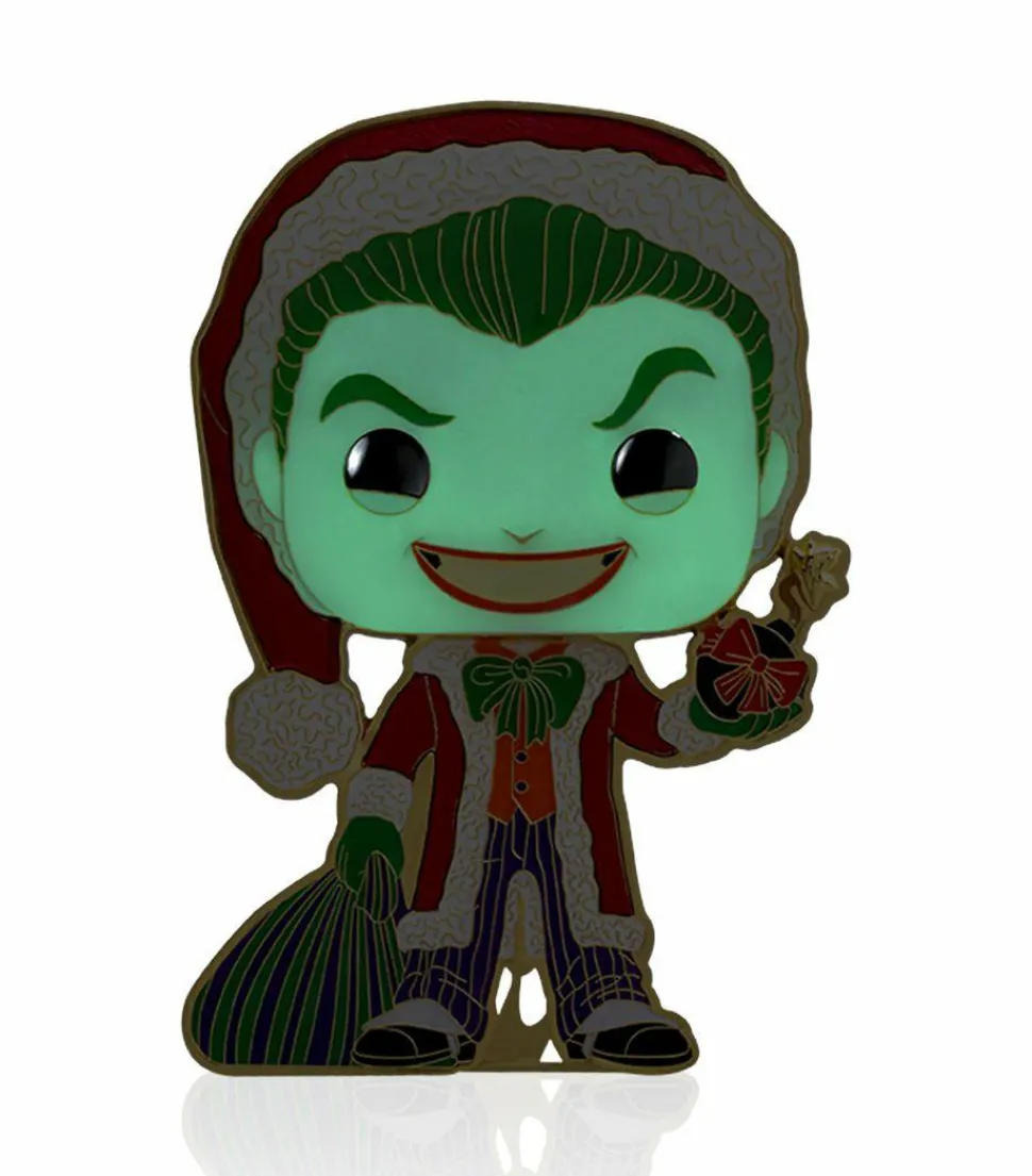 DC Super Heroes - The Joker as Santa Holiday 4” Pop! Enamel Pin